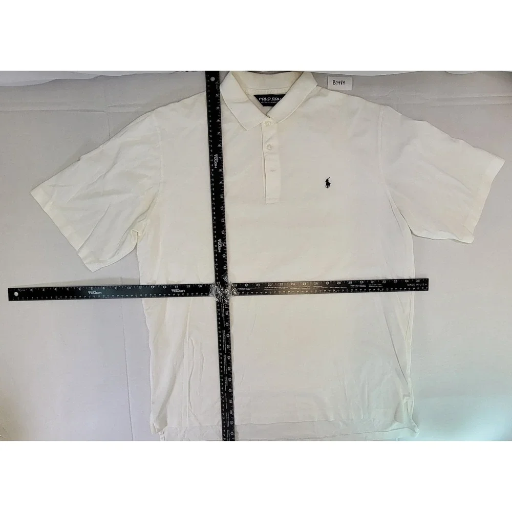 Ralph Lauren Polo‎ Golf Mens White Short Sleeve Polo Shirt XL Embroidered Pony